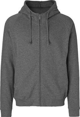 Produktbild von Neutral O63401 | Herren Hoodie with Hidden Zip / 100% Fairtrade Baumwolle - Farbe: Dark Heather - Größe: S