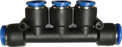 Produktbild von Raccord rapide pneumatique manifold (PKG) Ø 6 mm avec 3 ports Ø 4 mm