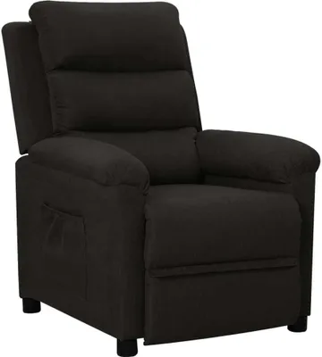 Image de Fauteuil inclinable Noir Tissu