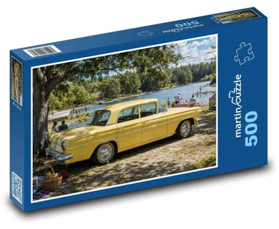 Obrázek produktu pro Puzzle 500 Žluté auto u jezera - martinpuzzle