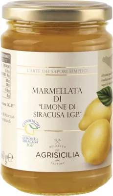 Produktbild von Agrisicilia Limonen Marmelade für Brot Joghurt oder Müsli 360g