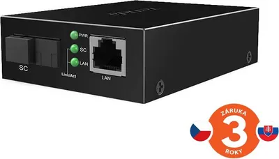 Obrázok produktu pre Tenda TFC300B Gigabitový mediálny konvertor WDM, SM, Tx 1310nm, Rx 1550nm, 1x SC (UPC), 1x GLAN, 3 km