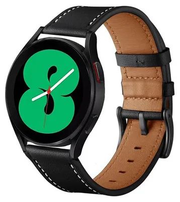 Produktbild von By Qubix passend für Garmin Venu 2 & 3 - Lederarmband - Schwarz