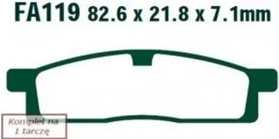 Produktbild von EBC Brakes Bremsbeläge Satz Bremsklötze FA119R