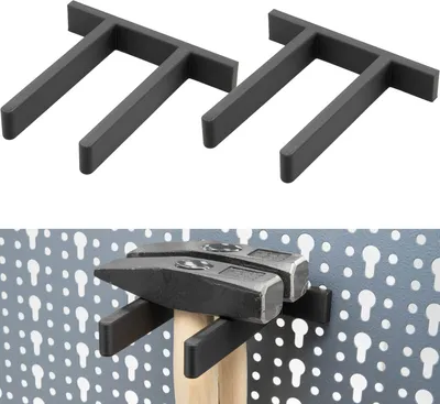 Produktbild von 2x Hammer Halterung für Küpper Lochwand Werkzeugwand Halter Hammerhalter Werkzeughalter