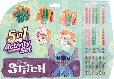 Zdjęcie produktu dla Zestaw do kolorowania Stitch 5 w 1 | 4 sztuki