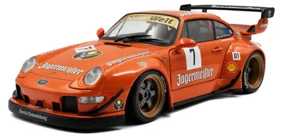Produktbild von Solido 421186493 Porsche RWB RAUH-Welt Bodykit #7 Jägermeister 2020 orange 1:18
