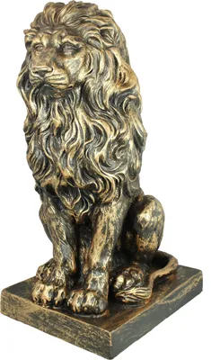 Produktbild von Löwe Figur Gartenfigur Löwe Löwenfigur für den Garten in bronze Optik