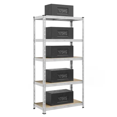 Produktbild von Kellerregal, 50 x 100 x 200cm, 875 kg belastbar, mit verstellbaren Ablagen