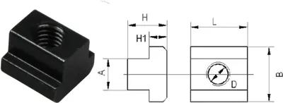 Produktbild von Stahl T-Nutensteine mit M6 Gewinde - 10er Pack