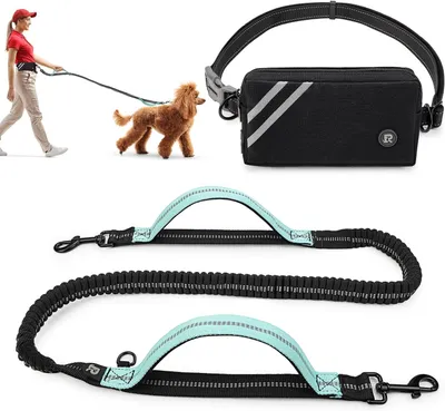 Imagen del producto de Correa para perros manos libres, ajustable, con mango ergonómico, de 150 cm, ideal para paseos