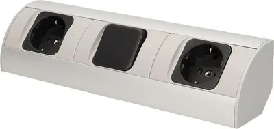 Obrázek produktu pro Schuko zásuvka ORNO OR-AE-1304(GS), dvojitá, 230V, 3680W, kabel 0,5m, stříbrná