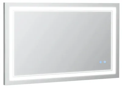 Immagine prodotto di Specchio da bagno - Specchio LED - Specchio illuminato - Specchio con illuminazione - 100x60 cm - Grado di protezione IP44, resistente agli schizzi