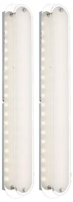 Produktbild von 2er Set LED Wandleuchte, Glas satiniert, Chrom, L 47 cm