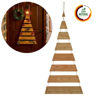 Immagine prodotto di Floranica Albero di Natale da Appendere Altezza 100 cm DIY Legno di Larice Decorazione Natalizia Decorazione da Parete Albero di Natale Appeso Addobbi