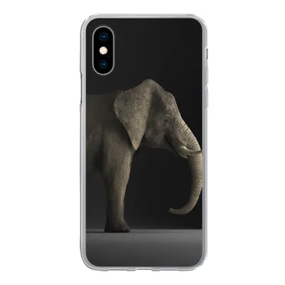 Produktbild von MuchoWow® Handyhülle Schutzhülle Hülle für iPhone X Elefant - Tiere - Licht Silikon Softcase Handy Hülle - Handyhülle