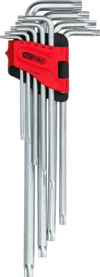Produktbild von KS Tools 151.4580, L-Torx-Schlüssel, Metallisch, Chrom-Vanadium-Stahl, 441 g, 9 Stück(e)