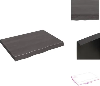 Produktbild von vidaXL Wandregal Dunkelgrau 80x60x(2-6) cm Massivholz Eiche Behandelt -  Wandregale