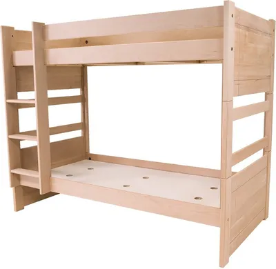 Produktbild von Etagenbett 2 Sitzer 90x190 teilbar Holz Duo - Naturlack