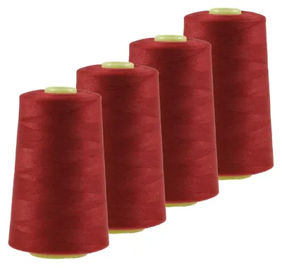 Produktbild von 4 x 4572m Qualitäts Overlock-Garn  Overlock Nähgarn Farben 621 - 660, Farbe:A633 kupferrot
