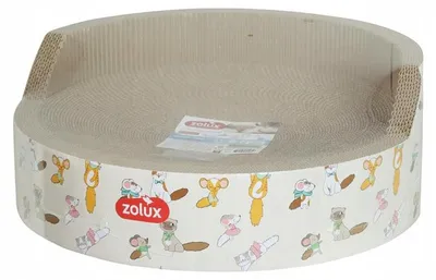 Image de Tapis griffoir rond 2 en 1 ZOLUX, avec herbe à chat
