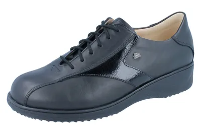 Immagine prodotto di Finn Comfort, Beirut, donna, scarpe stringate, nero, pelle, NUOVO - scarpe da donna Scarpe stringate comode, nero