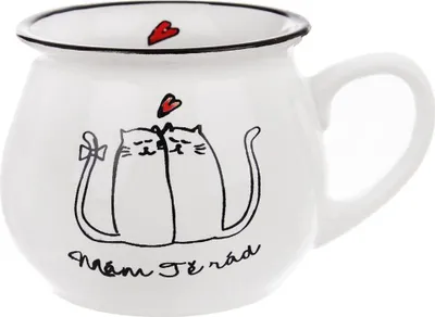 Produktbild von Orion Kaffeebecher Teebecher Keramikbecher KATZE mit Henkel 320 ml