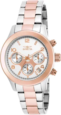 Productafbeelding van Invicta Angel 19220 - Dameshorloge - Quartz uurwerk - Roestvrij staal met zilverkleurige wijzerplaat - 38 mm