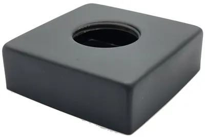 Obrázok produktu pre Štvorcová rozeta vysoká čierna 3/4"