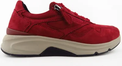 Produktbild von Gabor Rollingsoft Nubuk opera Damen sportlicher Schnürer in Rot, Größe 6.5
