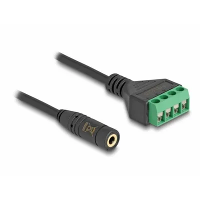 Produktbild von DELOCK Klinkenbuchse 3,5mm 4Pin <Terminalblock Adapter 20 cm