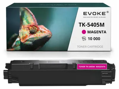 Image de Cartouche de toner compatible Evoke pour imprimante Kyocera TK5405 M 1T02Z60NL0, couleur magenta, rendement de 10 000 pages, compatible avec TASKalfa MA3500ci