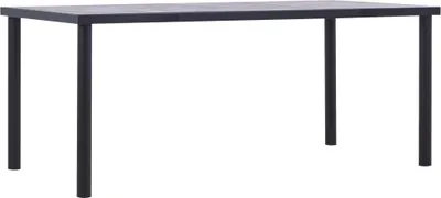 Obrázek produktu pro Jídelní stůl černý a betonově šedý 180 x 90 x 75 cm MDF