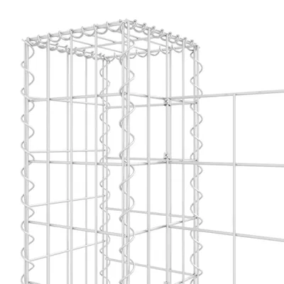 Obrázek produktu pro vidaXL Gabionový koš ve tvaru U s 8 sloupky Iron 860x20x100 cm
