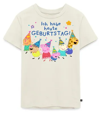Produktbild von Spreadshirt Peppa Pig Geburtstagsdesign Mit Spruch Kinder Premium T-Shirt, 110/116 (4 Jahre), Naturweiß