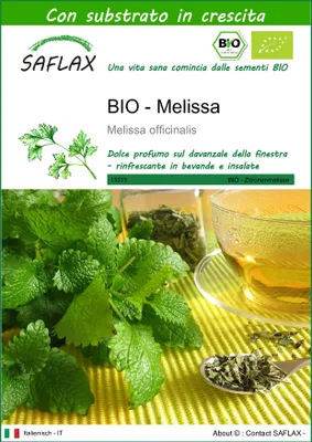Immagine prodotto di SAFLAX  -- Melissa - 1000 semi - Con substrato - Melissa