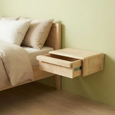 Produktbild von Giga Meubel Nachttisch Benthe - Schwebend Natur Mangoholz - 40x30x15cm