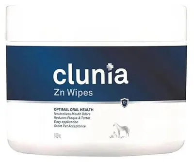 Zdjęcie produktu dla CLUNIA® Zn Wipes - chusteczki stomatologiczne dla psów i kotów, opakowanie 100 szt