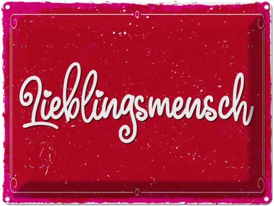 Produktbild von vianmo Blechschild 30x40 cm Lieblingsmensch Dekoration Liebe