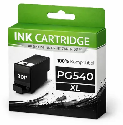 Produktbild von XL Tintenpatrone PG540 für Canon kompatibel Schwarz Patrone wie Original PIXMA MG2150/2250/3150/3200/3250/3500/3650/4150/4250/3550 MX375 MX395
