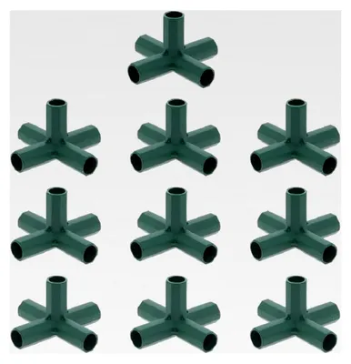 Produktbild von Gewächshaus-Rahmenverbinder, 16 mm, 5-Wege-Gartenrahmen, Eckverbinder für Traubengitter, Sonnenschutz, Schuppen, Gartenarbeit, 10 Stück