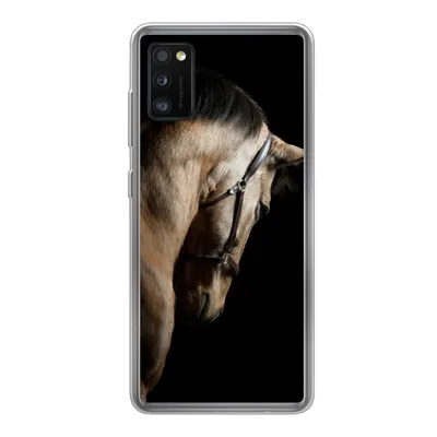 Produktbild von MuchoWow® Handyhülle Schutzhülle Hülle für Samsung Galaxy A41 Pferde - Halfter - Schwarz Silikon Softcase Handy Hülle - Mobiltelefon