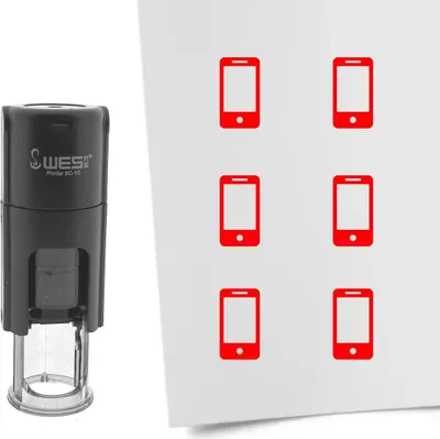 Obrázok produktu pre Smartfón CombiCraft Stamp 10 mm okrúhly - červený atrament