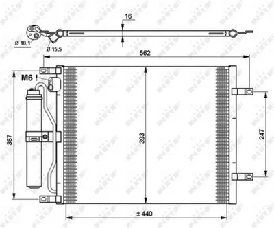 Produktbild von NRF 35784 Kondensator Klimaanlage für NISSAN MICRA III (K12) +Trockner +Dichtring