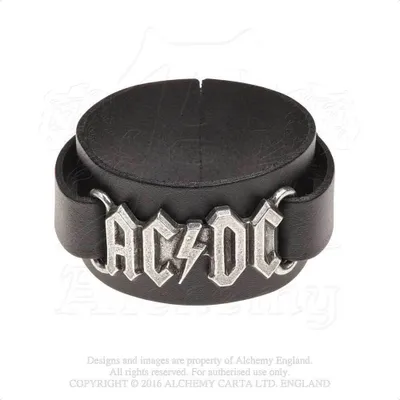 Produktbild von AC/DC Lederarmband Herren AC/DC Logo schwarz Standard
