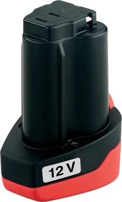 A 12V battery pack for a power tool.
