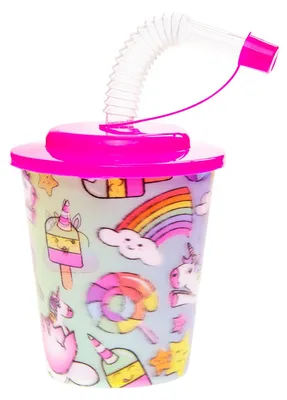 Obrázek produktu pro Duckiez Cup s víčkem a brčkem Unicorn, 12 ks