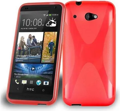 Produktbild von Cadorabo Handyhülle für HTC Desire 601 in Rot Hülle Schutzhülle TPU Silikon Backcover Case