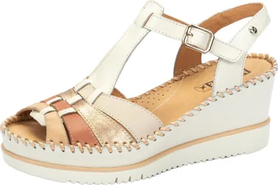 Immagine prodotto di Pikolinos Sandalo donna in pelle con zeppa e fibbia Aguadulce W3Z-1836C1, Misura:42 EU, Colore:Bianco