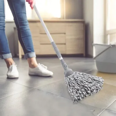 Obrázok produktu pre Rukoväť mopu a metly oceľová teleskopická CLEAN SYSTEM 94-158 cm